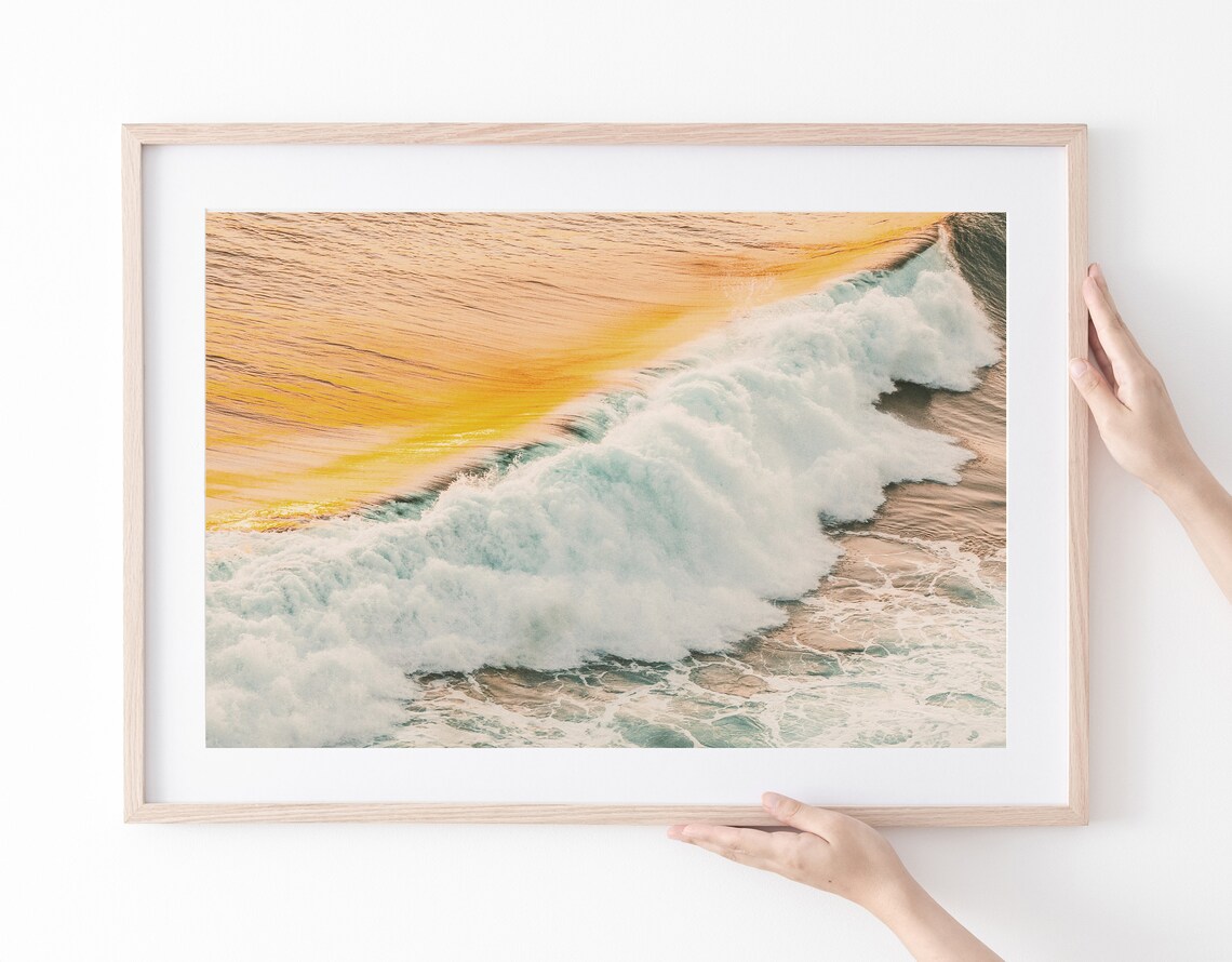 Ocean Sunset Beach Print, Boho Coastal Decor - Image 2