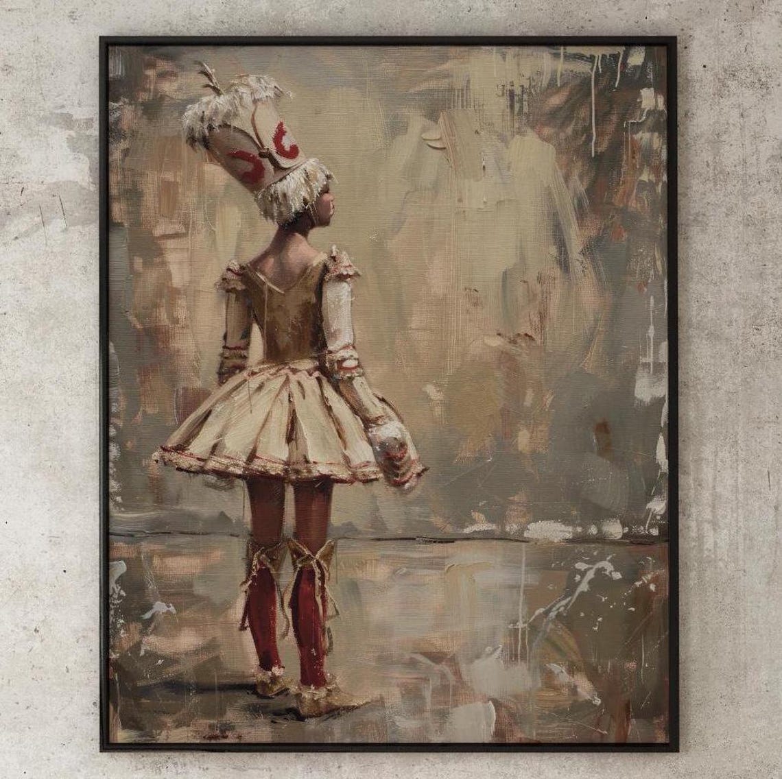 Young Nutcracker Ballet Ballerina Backstage Vintage Theatre Poster - Image 2