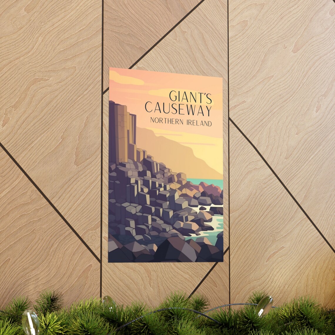 Giants Causeway Travel Poster, England Gift Print - Image 3