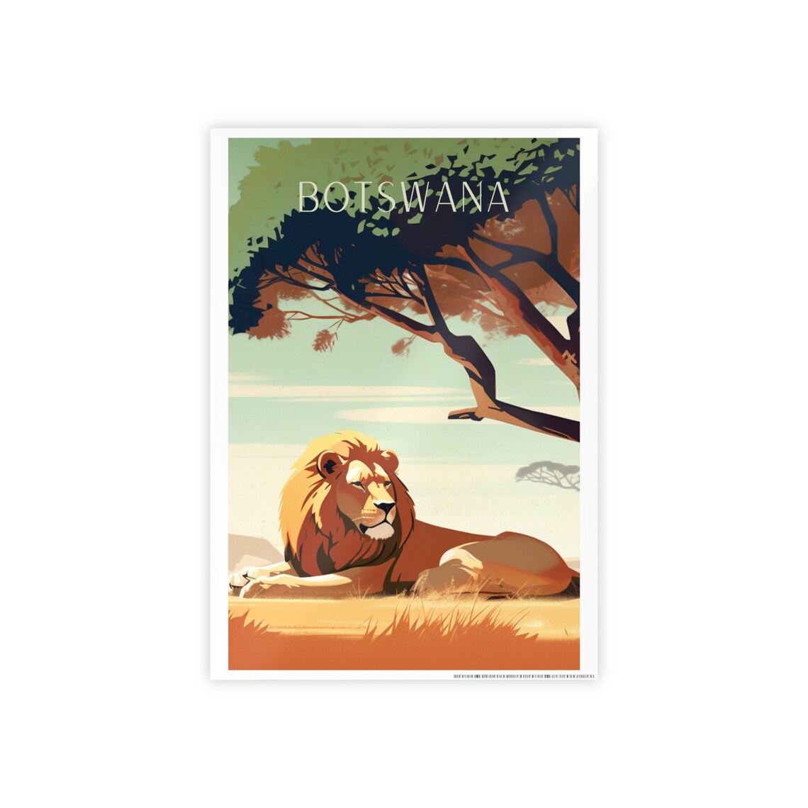 Botswana Savannah - Traditional Travel Poster - Image 3
