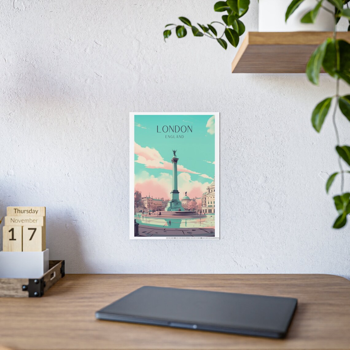 London Art Deco Travel Poster, Trafalgar Print - Image 3