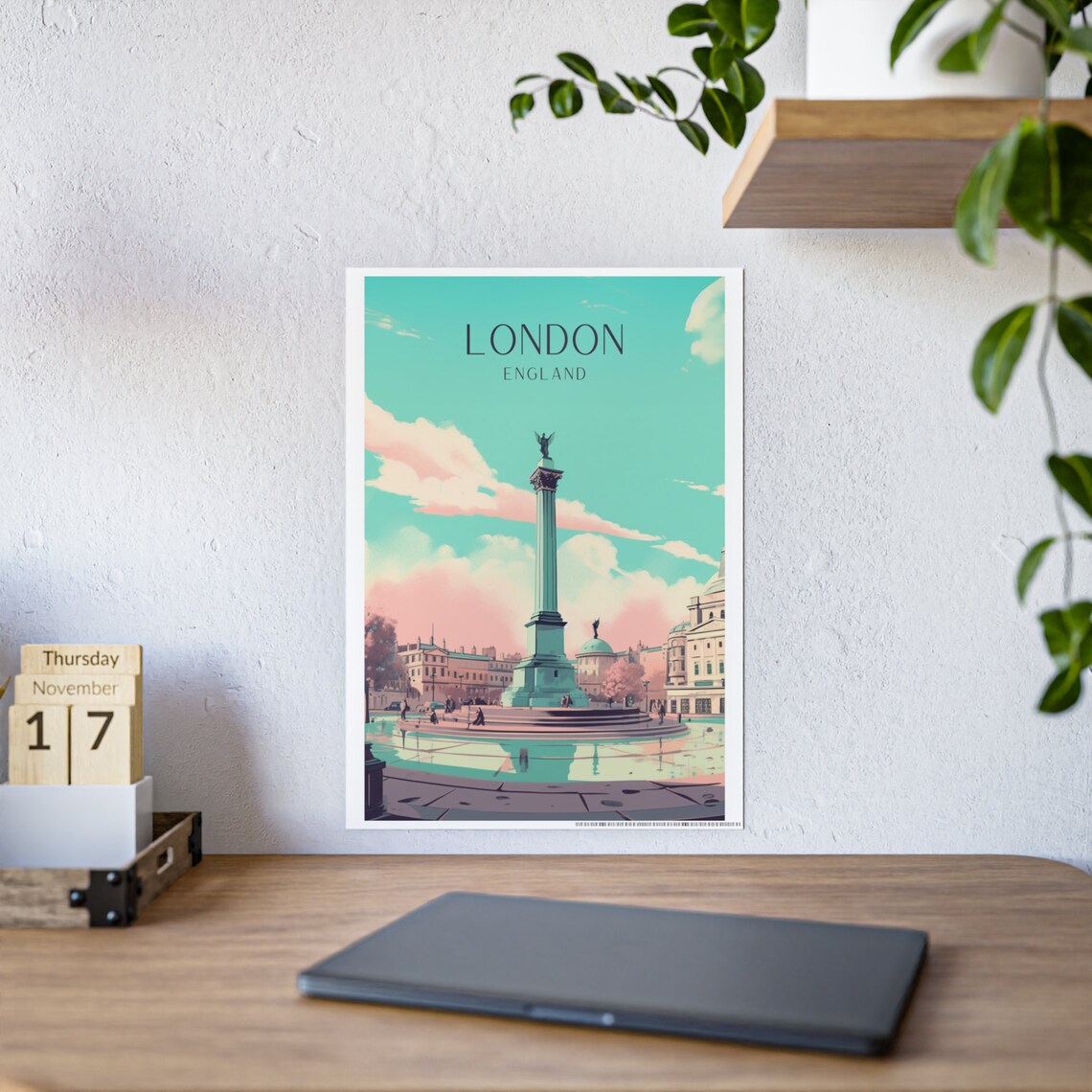 London Art Deco Travel Poster, Trafalgar Print - Image 6