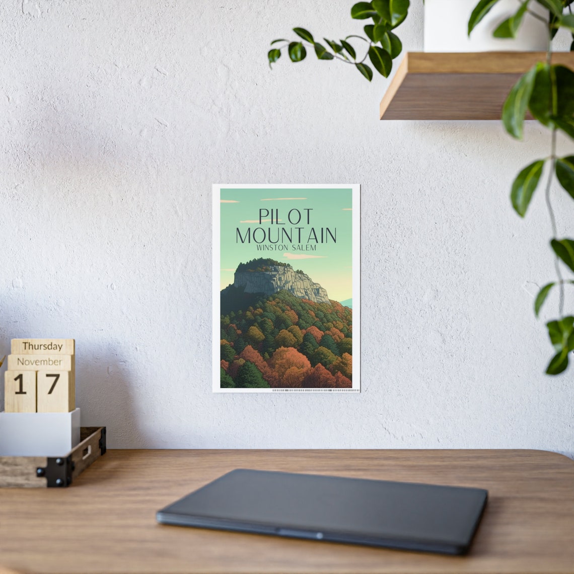 Pilot Mountain Travel Poster, Nature Landscape - Image 6