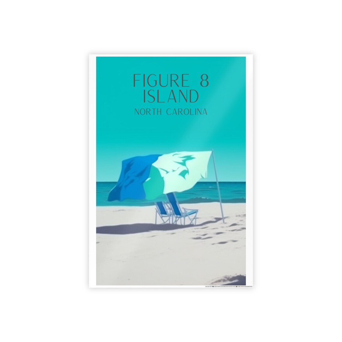 Figure Eight Island - Beach Art Travel Poster