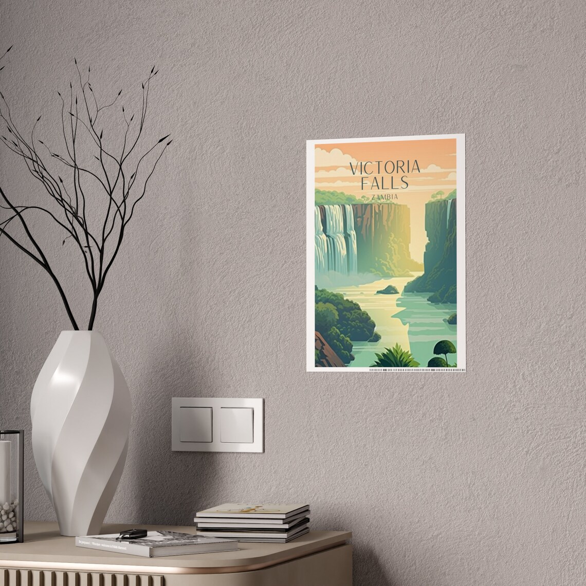 Victoria Falls Art Deco Travel Poster - Image 2