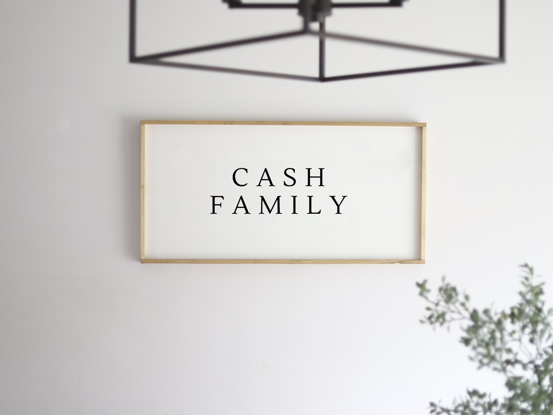 Cash Family Personalized Name Sign Poster for Farmhouse Wall Decor