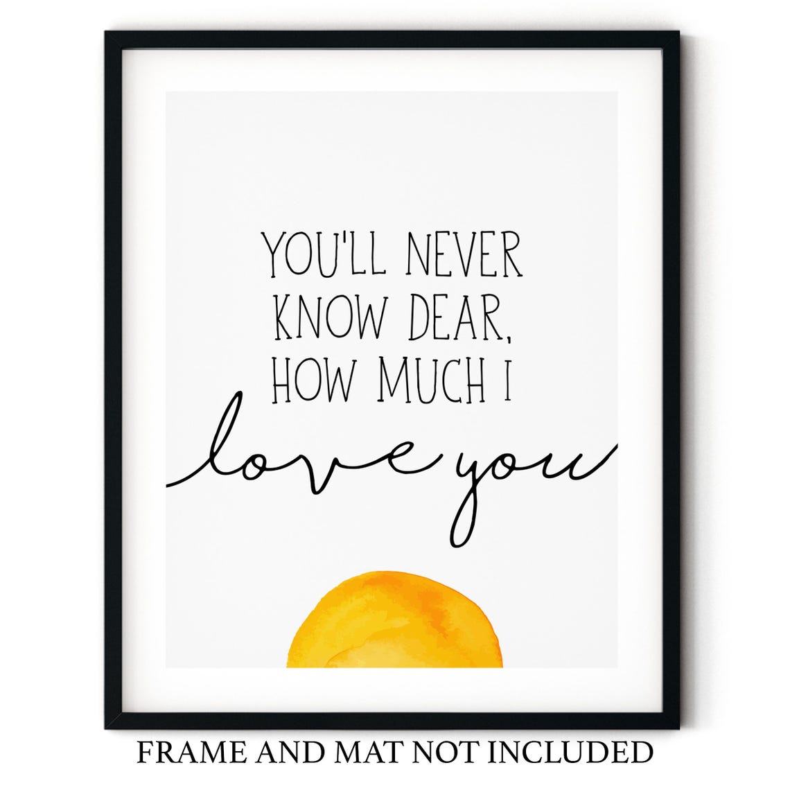 How Much I Love You You Are My Sunshine Wall Art Nursery Art Kids Room Decor Gender Neutral Childrens Art Sweet Art - Image 2