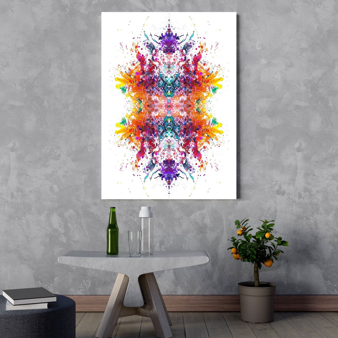 Vibrant Kaleidoscopic Explosion Art Print - Image 3