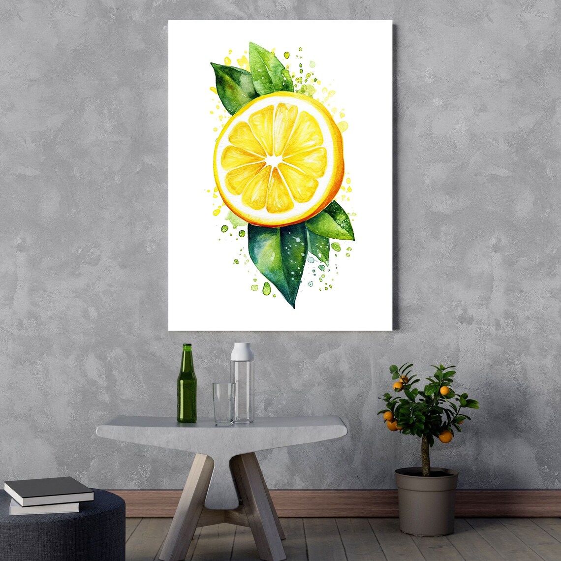 Lemon Slice Watercolor Art Print, Kitchen Decor - Image 3