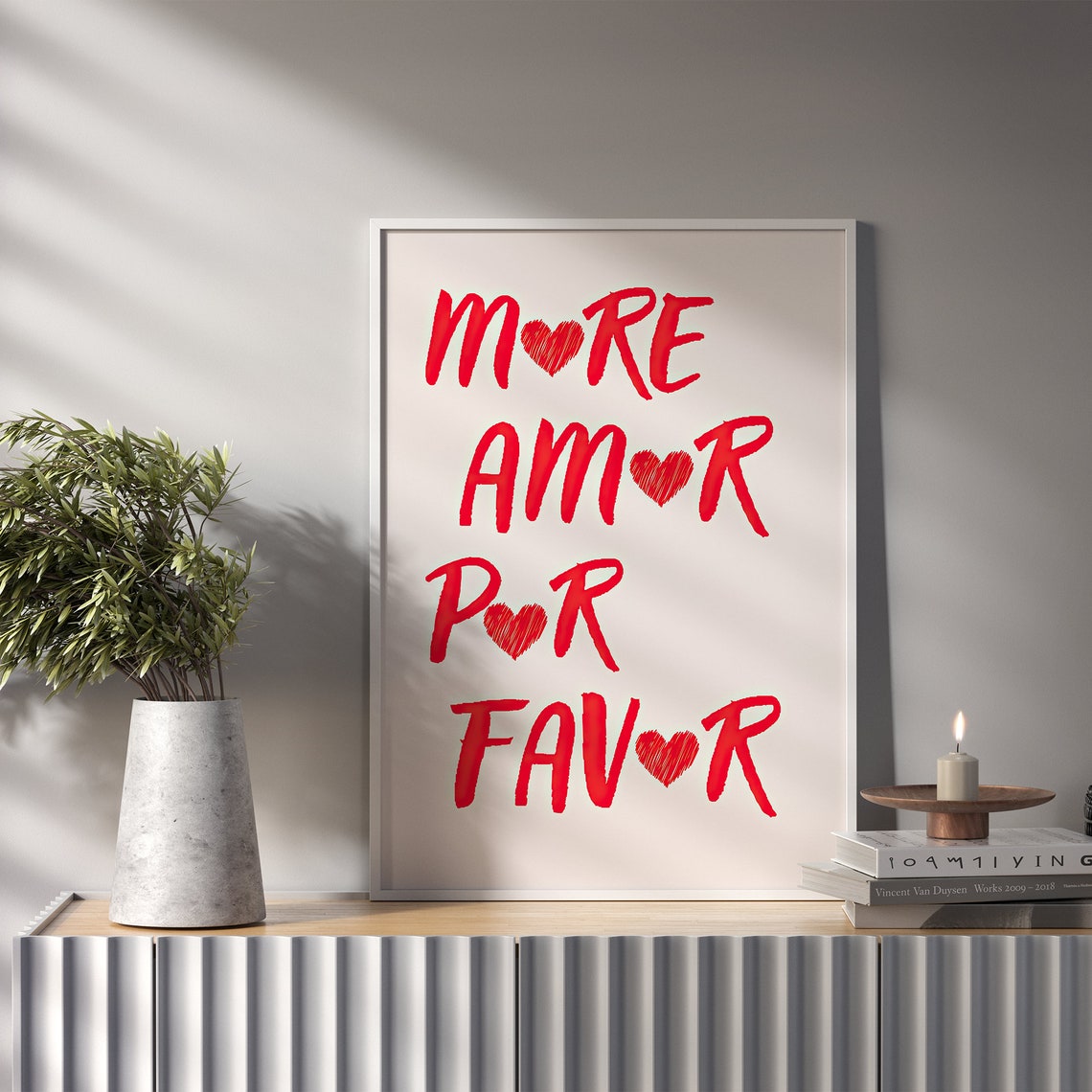 More Amor Por Favor Poster More Amor Por Favor Wall Art Maximalist Poster Love Quote Spanish Love Quote Poster Love Poster Retro Poster - Image 2