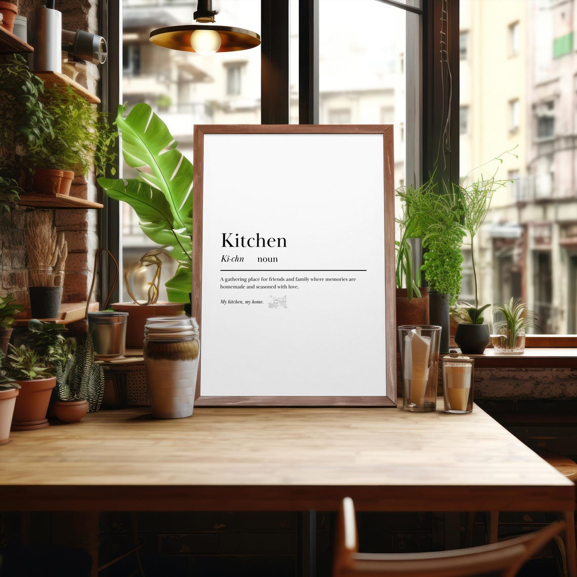 Kitchen Dictionary Definition Noun Gathering Place Family Poster - Image 7