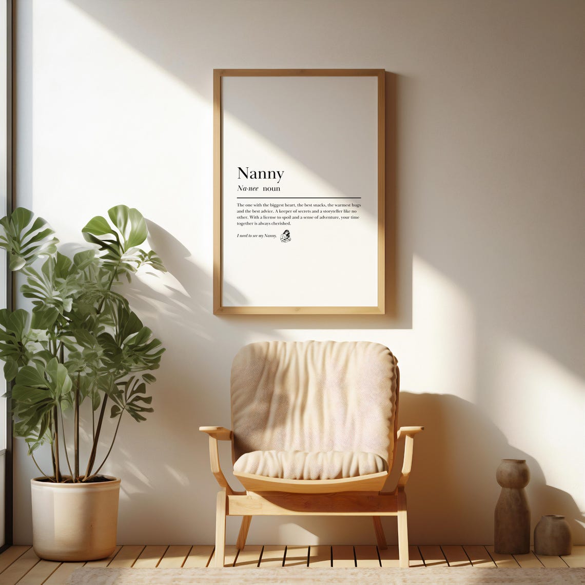Nanny Definition Print Nanny Definition Art Nanny Gift Gift For Nanny Gift For Women Nana Gifts Nanny Quote Print Minimalist Print - Image 6