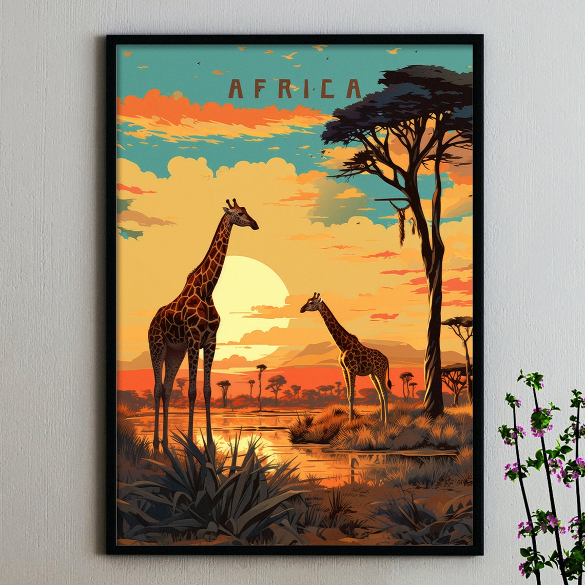 Africa Poster Kruger National Park Safari Wildlife Art Africa Safari Africa Travel Print Vintage Africa Poster Africa Safari Print - Image 5