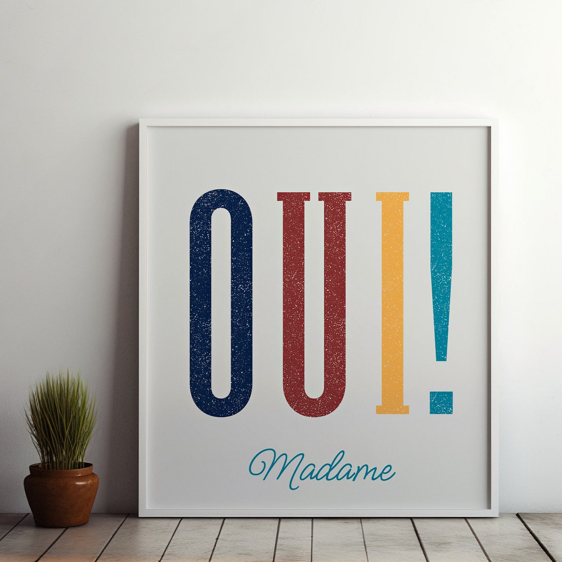 Oui Oui Art Print Oui Madame Poster French Home Decor French Art Print French Wall Art Inspirational Wall Art Neutral Wall Art - Image 3