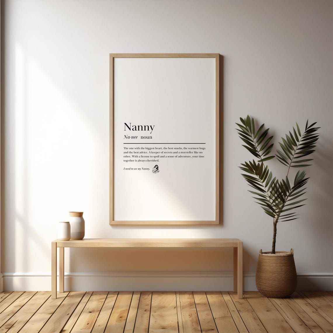 Nanny Definition Print Nanny Definition Art Nanny Gift Gift For Nanny Gift For Women Nana Gifts Nanny Quote Print Minimalist Print - Image 3