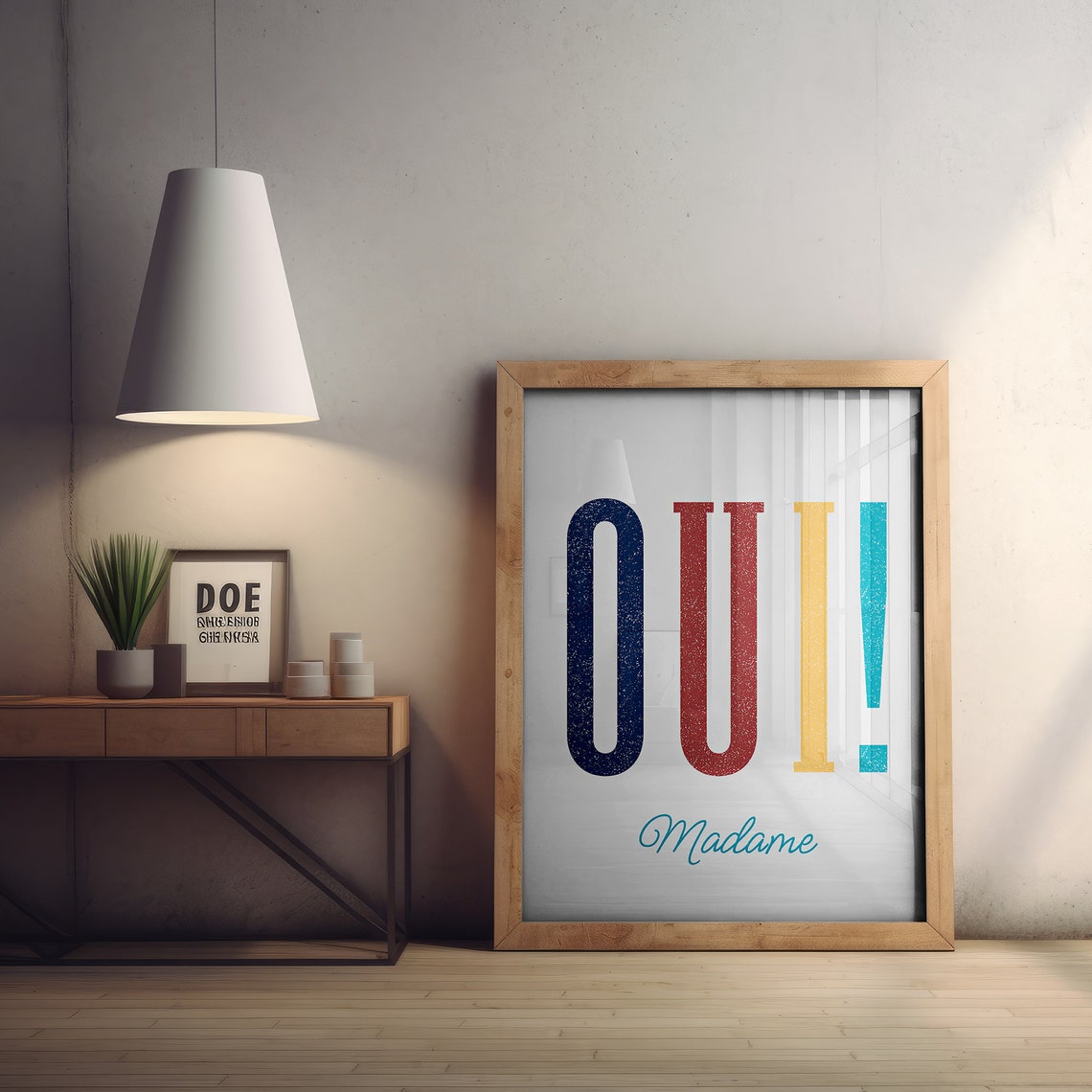 Oui Madame Colorful Retro Typography French Style Decor Poster - Image 6