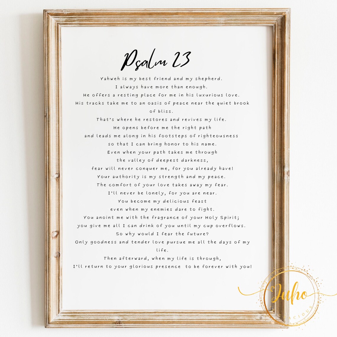 Psalm 23 The Passion Translation, Scripture Blessing