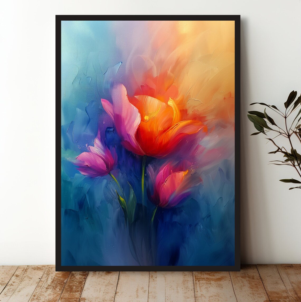 Abstract Floral Art Print, Botanical Decor