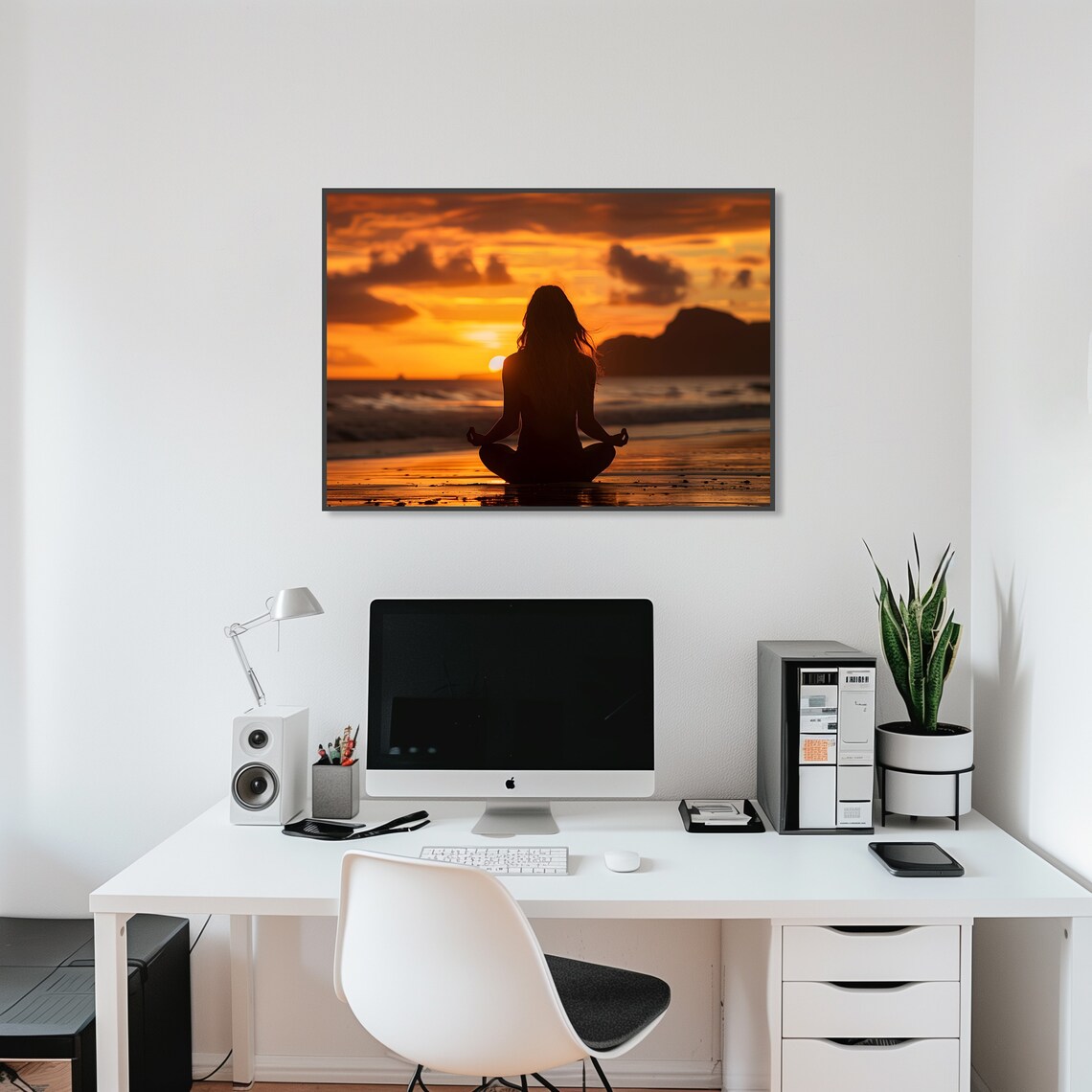 Yoga Studio Abstract Meditation Poster, Modern Design - Image 4