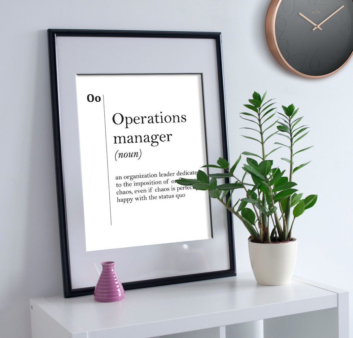 Operations Manager Funny Noun Definition Chaos Order Gift Poster - Image 3