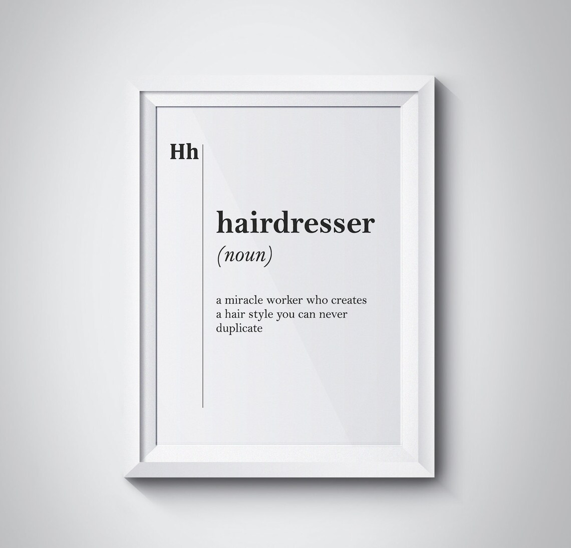 Hairdresser Funny Definition Salon Decor Stylist Gift White Poster
