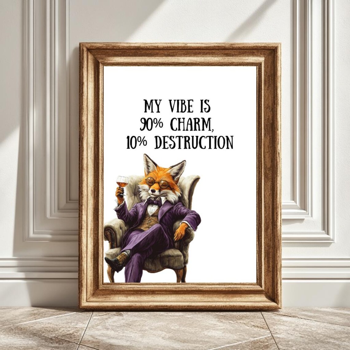 Cool Funky Fox, My Vibe Is 90 Charm 10 Destruction