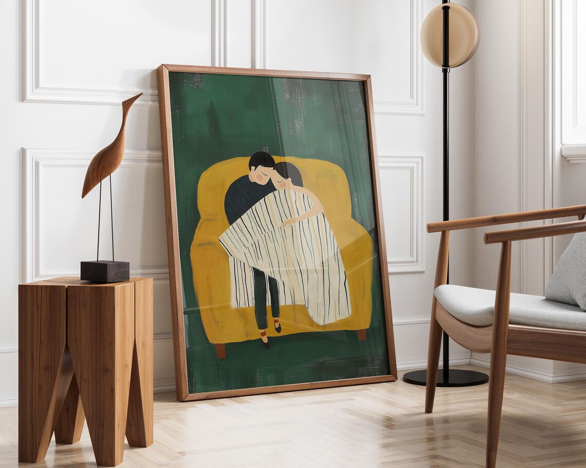 Abstract Couple Art, Minimalist Poster - Image 4