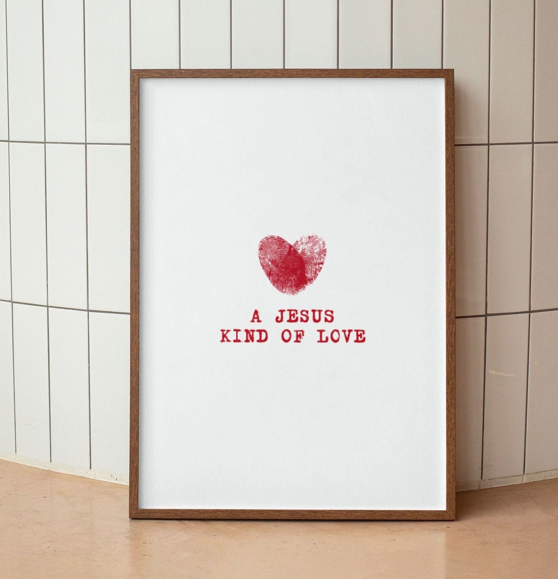 A Jesus Kind Of Love Christian Coquette Wall Art Aesthetic Christian Wall Art Christian Girl Coquette Room Decor Christian Love Heart Poster - Image 3
