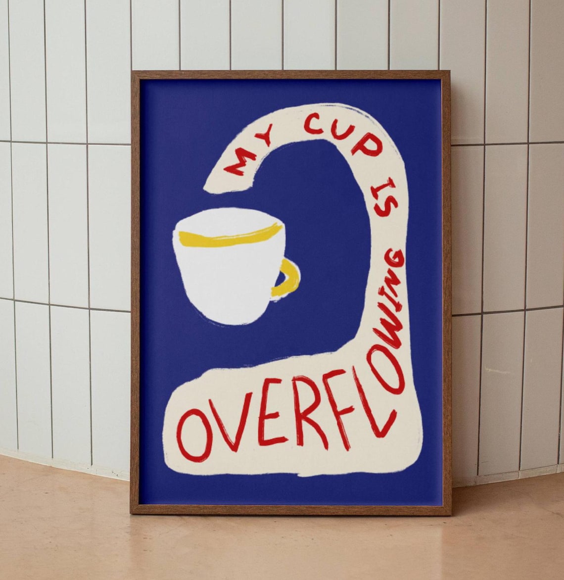 My Cup Is Overflowing Retro Christian Psalm 23:5 - Image 3