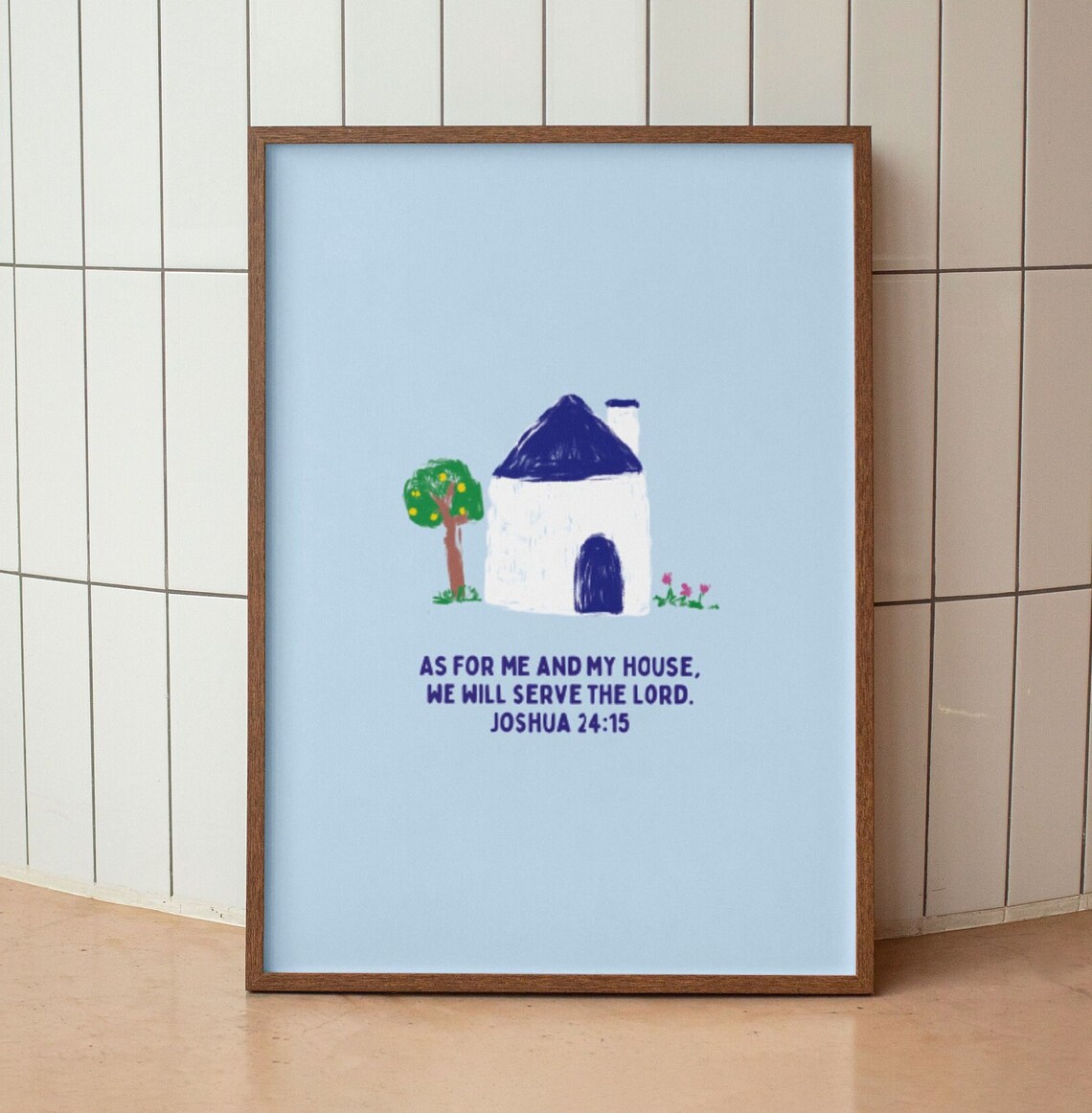 Joshua 24:15 Bible Verse Art Print, Modern Christian - Image 3