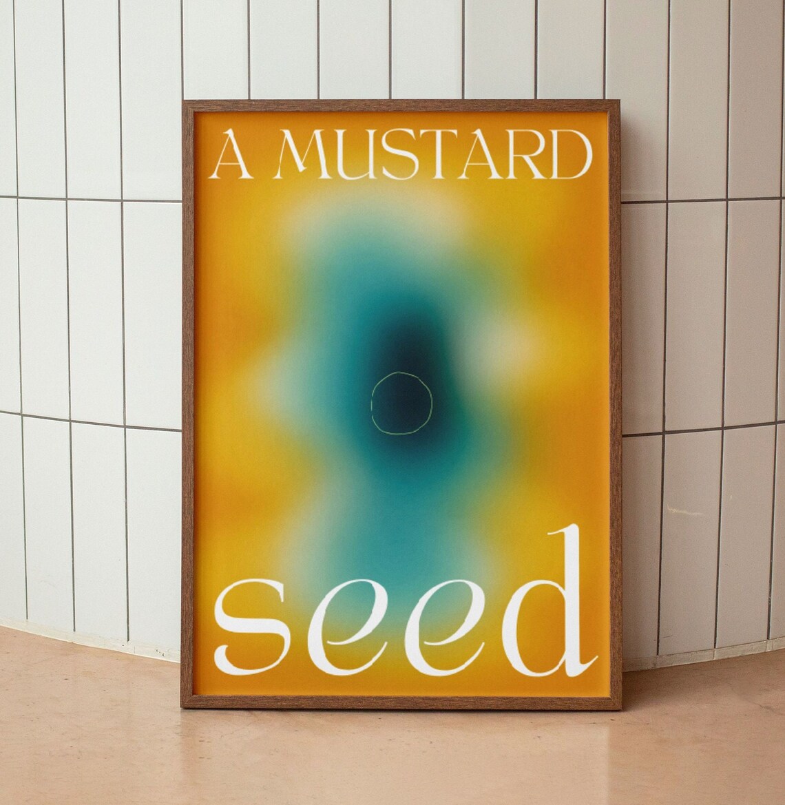 Mustard Seed Bible Verse Wall Art, Modern Aesthetic