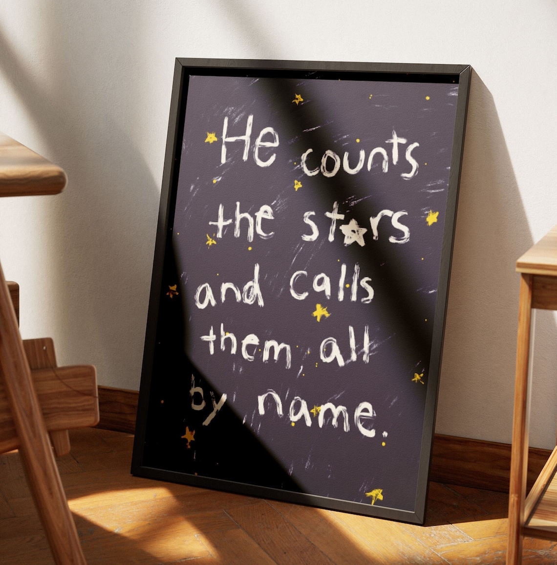 Psalm 147:4 He Counts the Stars Art Print