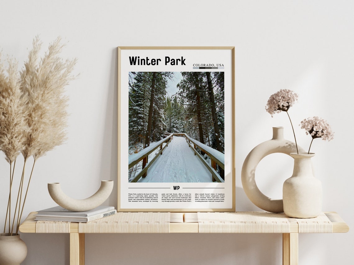 Winter Park Poster Winter Park Print Winter Park Wall Art United States Photo United States Poster United States Print Travel Poster - Image 3