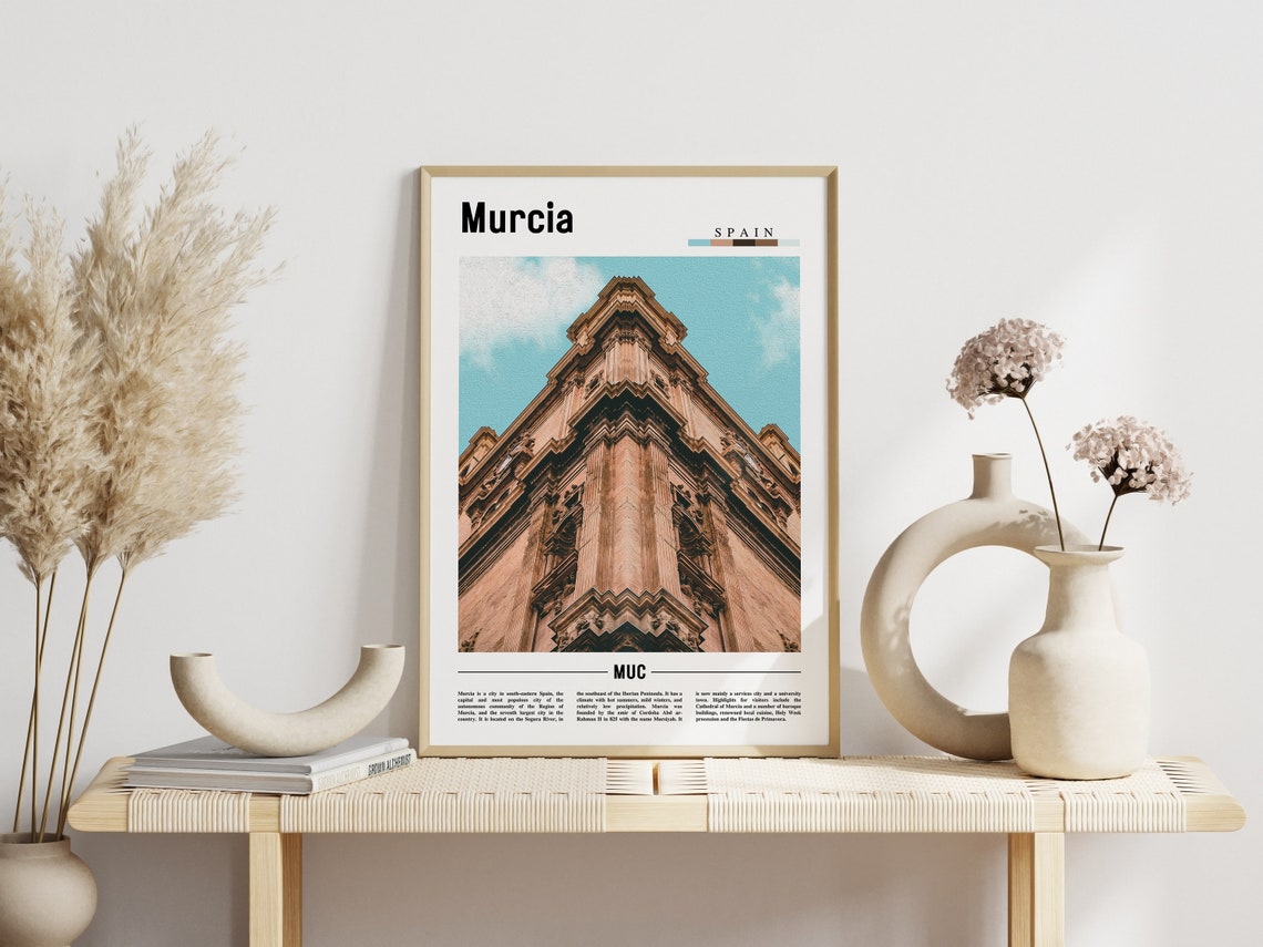 Murcia Spain Historic Baroque Cathedral Facade Travel Photo Poster - Image 3