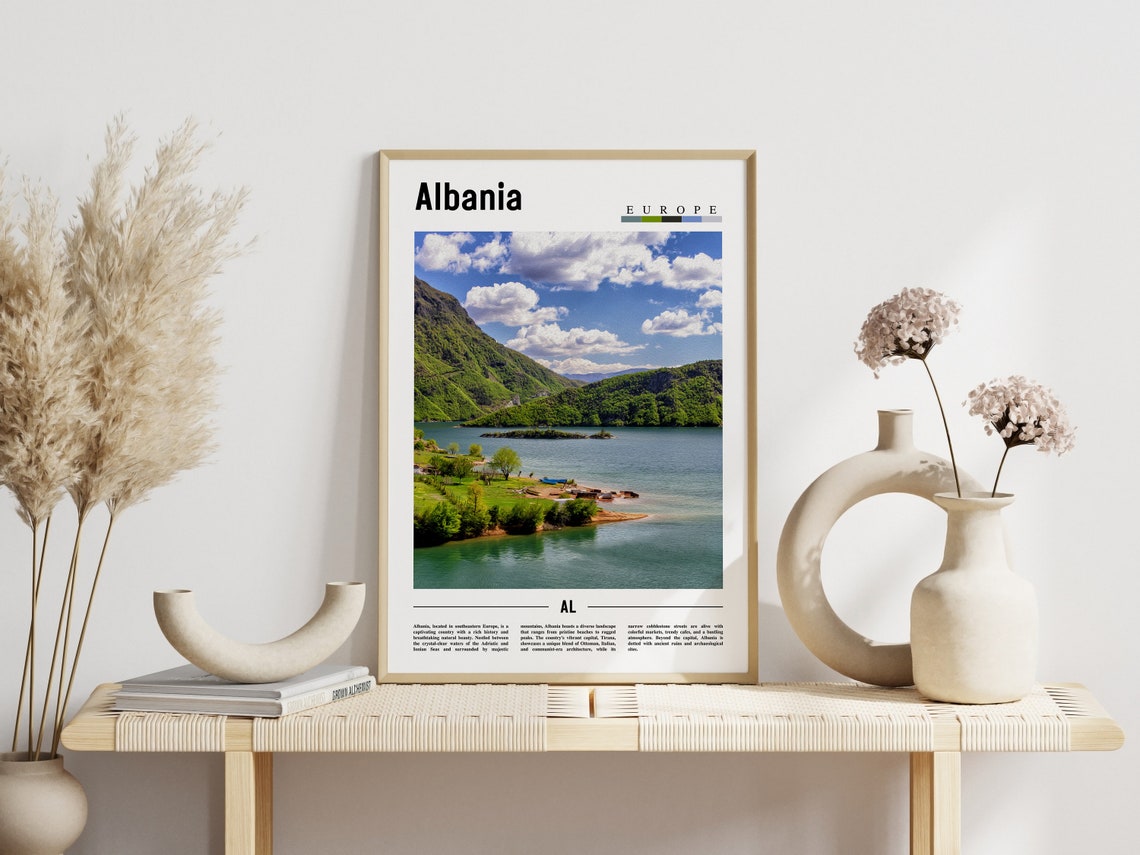 Albania Poster Albania Print Albania Wall Art Europe Photo Europe Poster Europe Print Travel Poster - Image 3