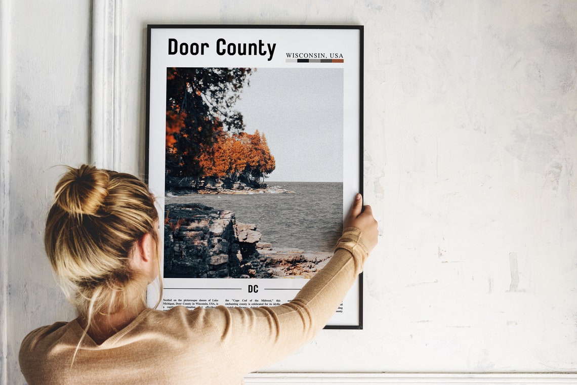 Door County Poster Door County Print Door County Wall Art United States Photo United States Poster United States Print Travel Poster - Image 2