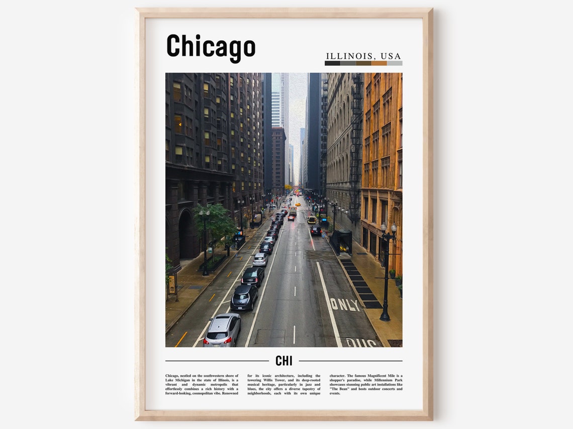 Chicago Print Chicago Poster Chicago Wall Art United States Photo United States Poster United States Print