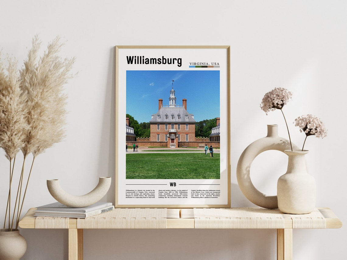 Williamsburg Virginia Colonial Governors Palace Historic Poster - Image 3