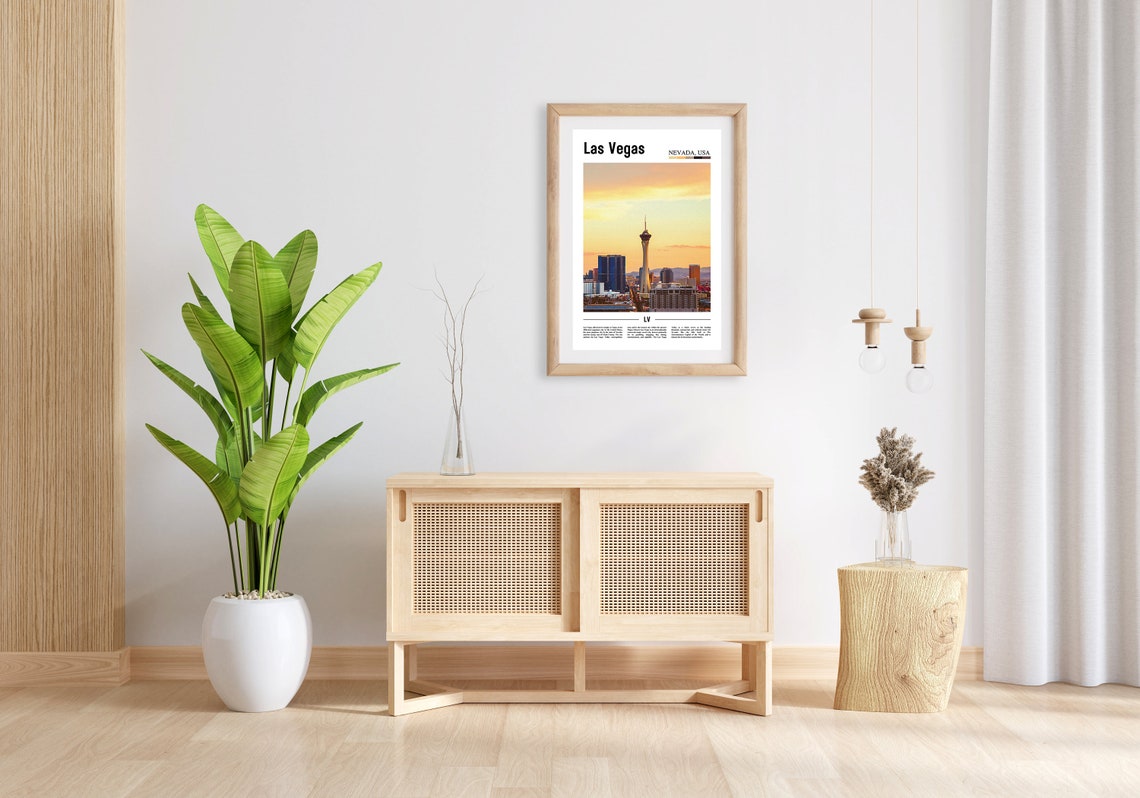 Las Vegas Print Las Vegas Poster Las Vegas Wall Art Oil Painting Poster Colorful City Print City Artwork Travel Artwork Travel Wall Art - Image 3