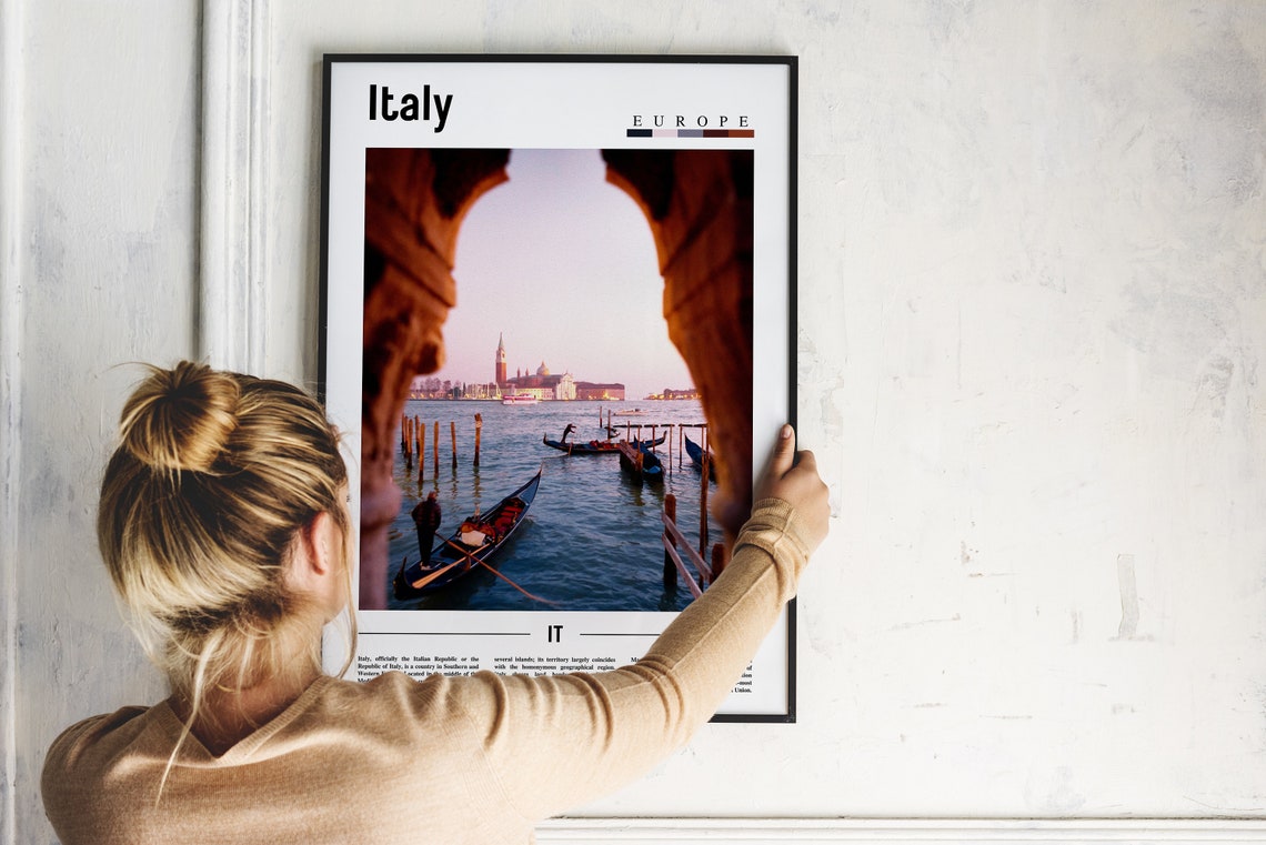 Italy Poster Italy Print Italy Wall Art Italy Photo Italy Poster Italy Print Italy Wall Art Minimal Travel Poster - Image 2