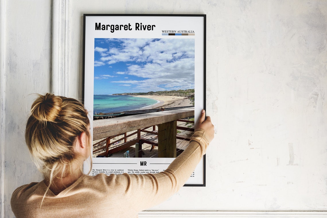Margaret River Print Margaret River Poster Margaret River Wall Art Minimal Travel Print Minimal City Poster Travel Oil Painting Poster - Image 2