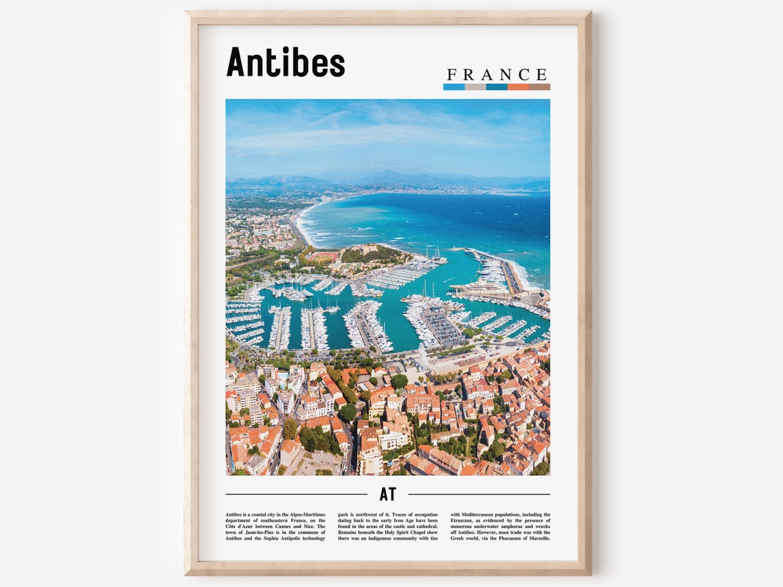 Antibes Print Antibes Poster Antibes Wall Art France Photo France Poster France Print France Wall Art Minimal Travel Poster