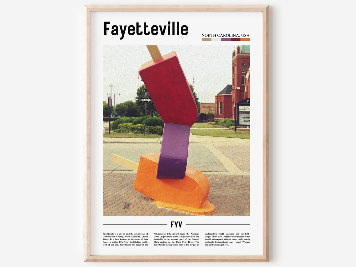 Fayetteville North Carolina Giant Popsicle Sculpture Photo Poster