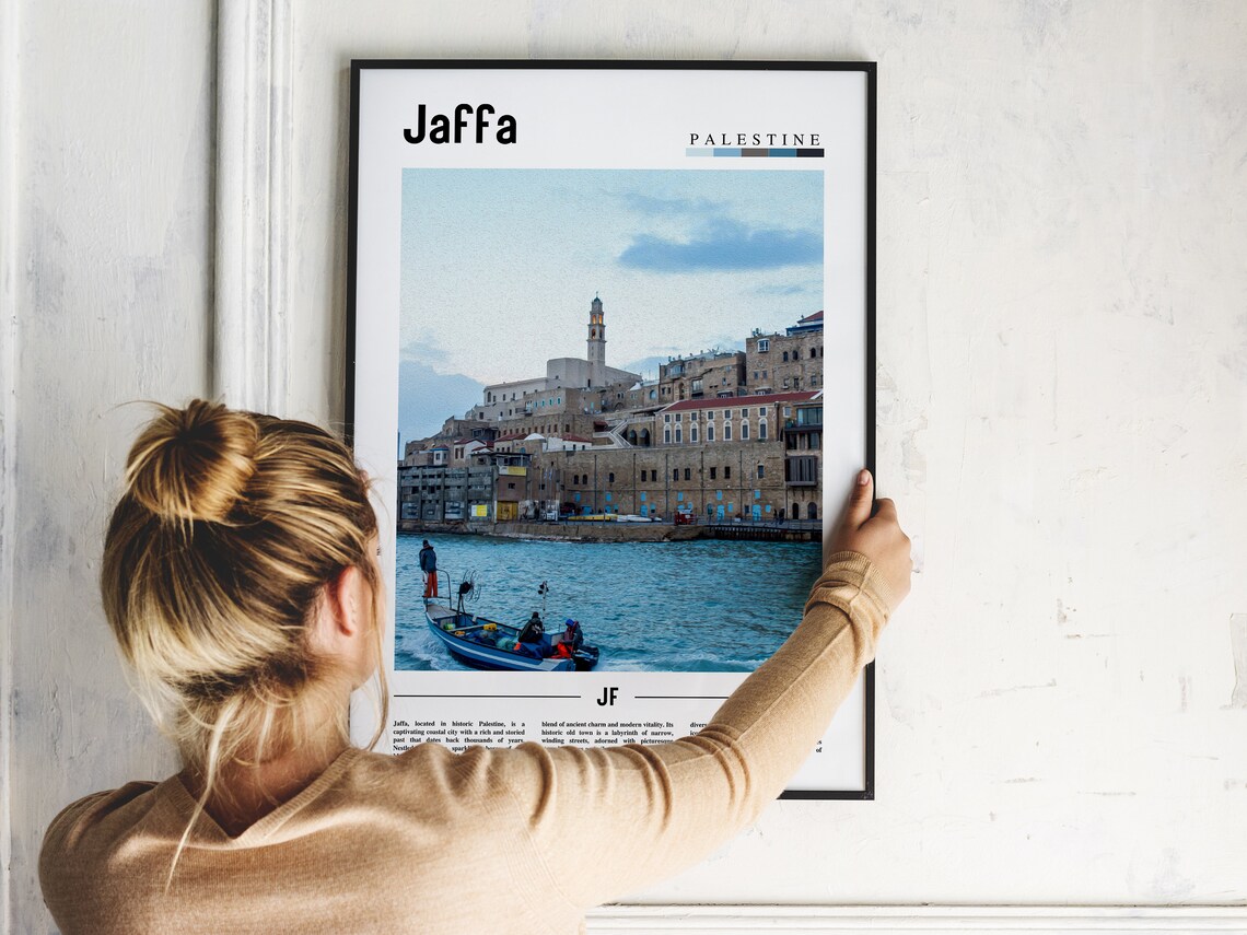 Jaffa Palestine Historic Old Port City Mediterranean Sea Travel Poster - Image 2