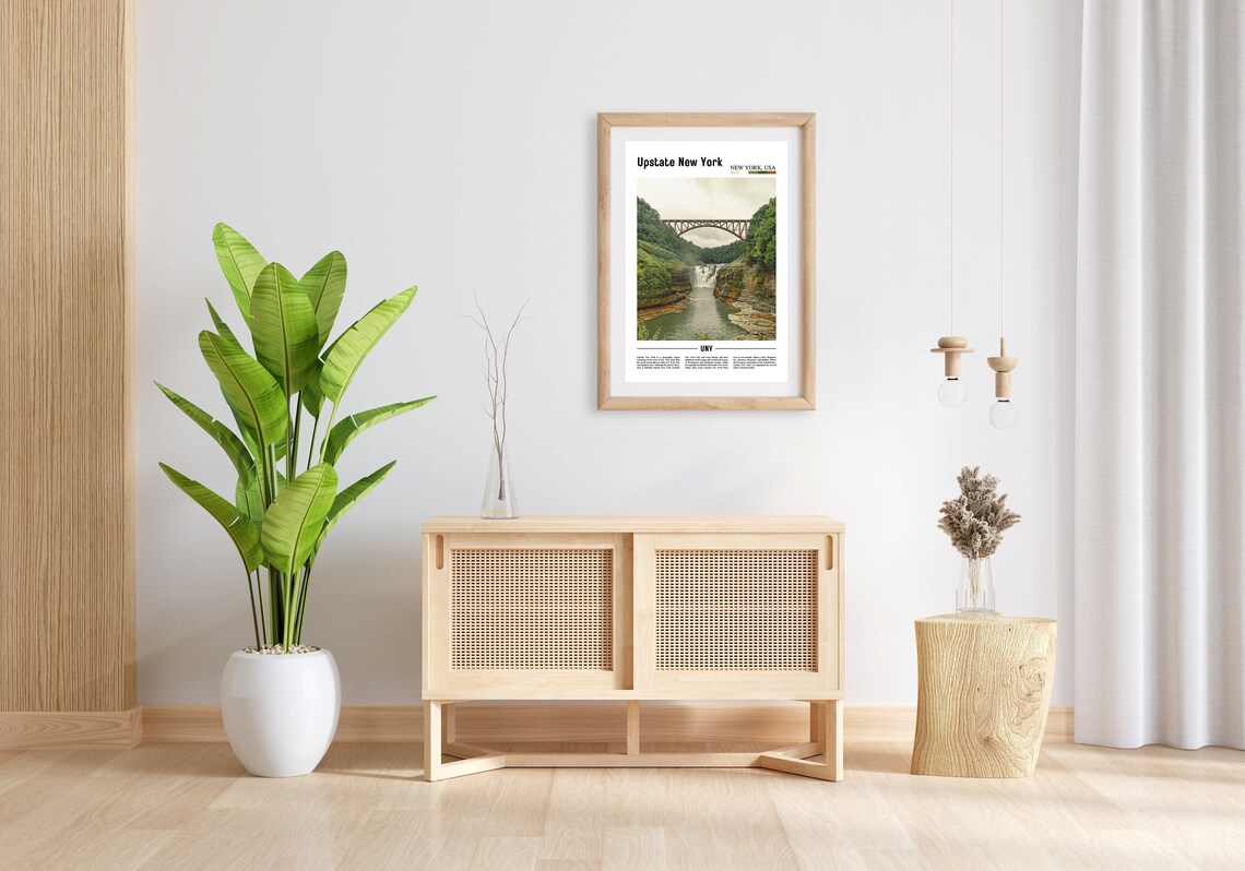 Upstate New York Travel Poster, Oil-Painting Style Art Print - Image 3