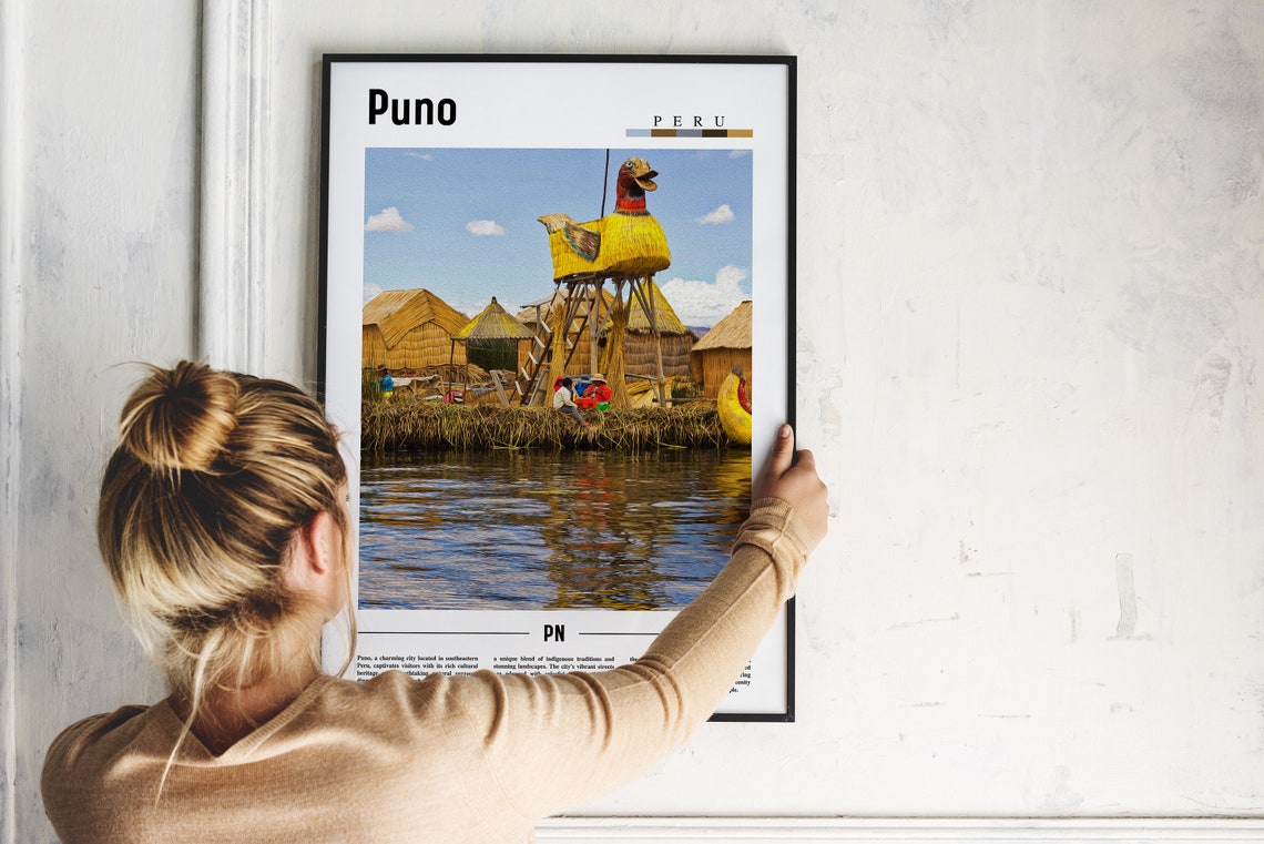 Puno Peru Uros Floating Islands Straw Duck Lake Titicaca Poster - Image 2