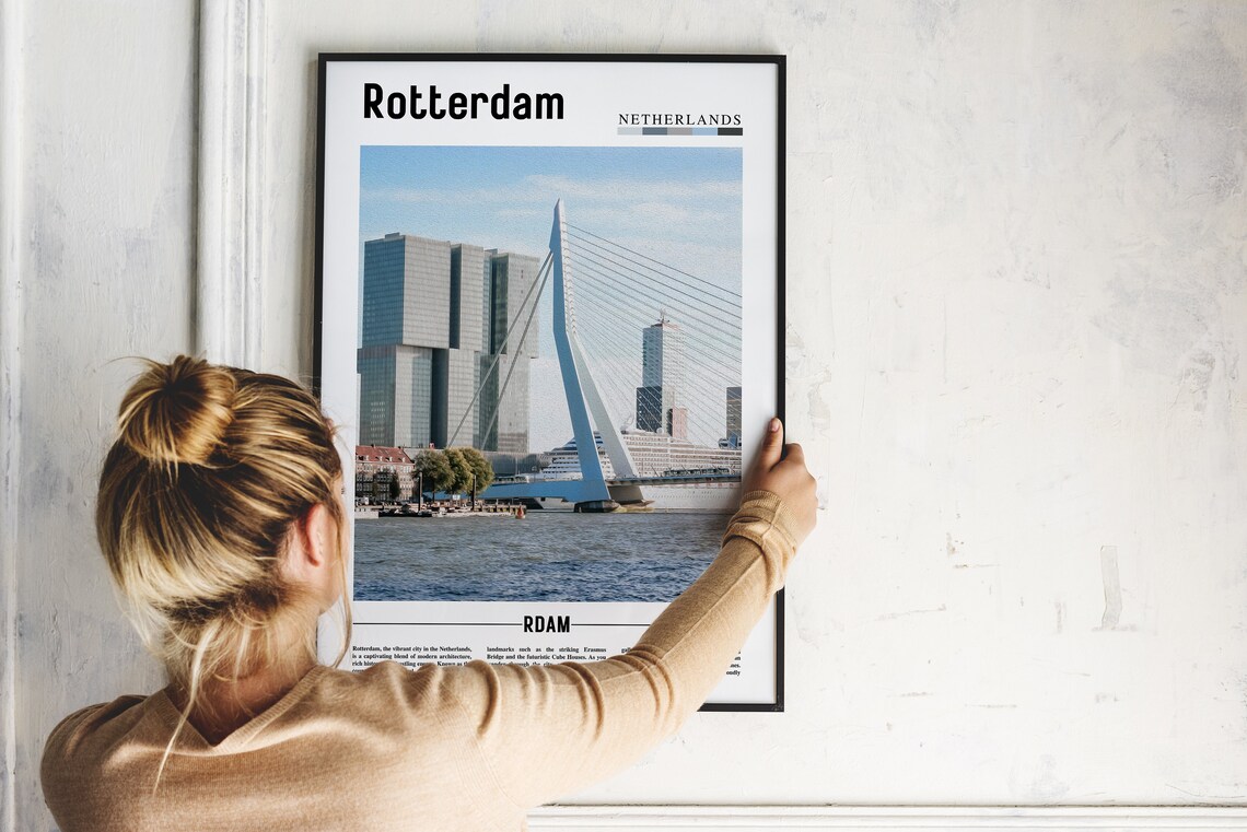 Rotterdam Poster Rotterdam Print Rotterdam Wall Art Europe Photo Europe Poster Europe Print Travel Poster - Image 2