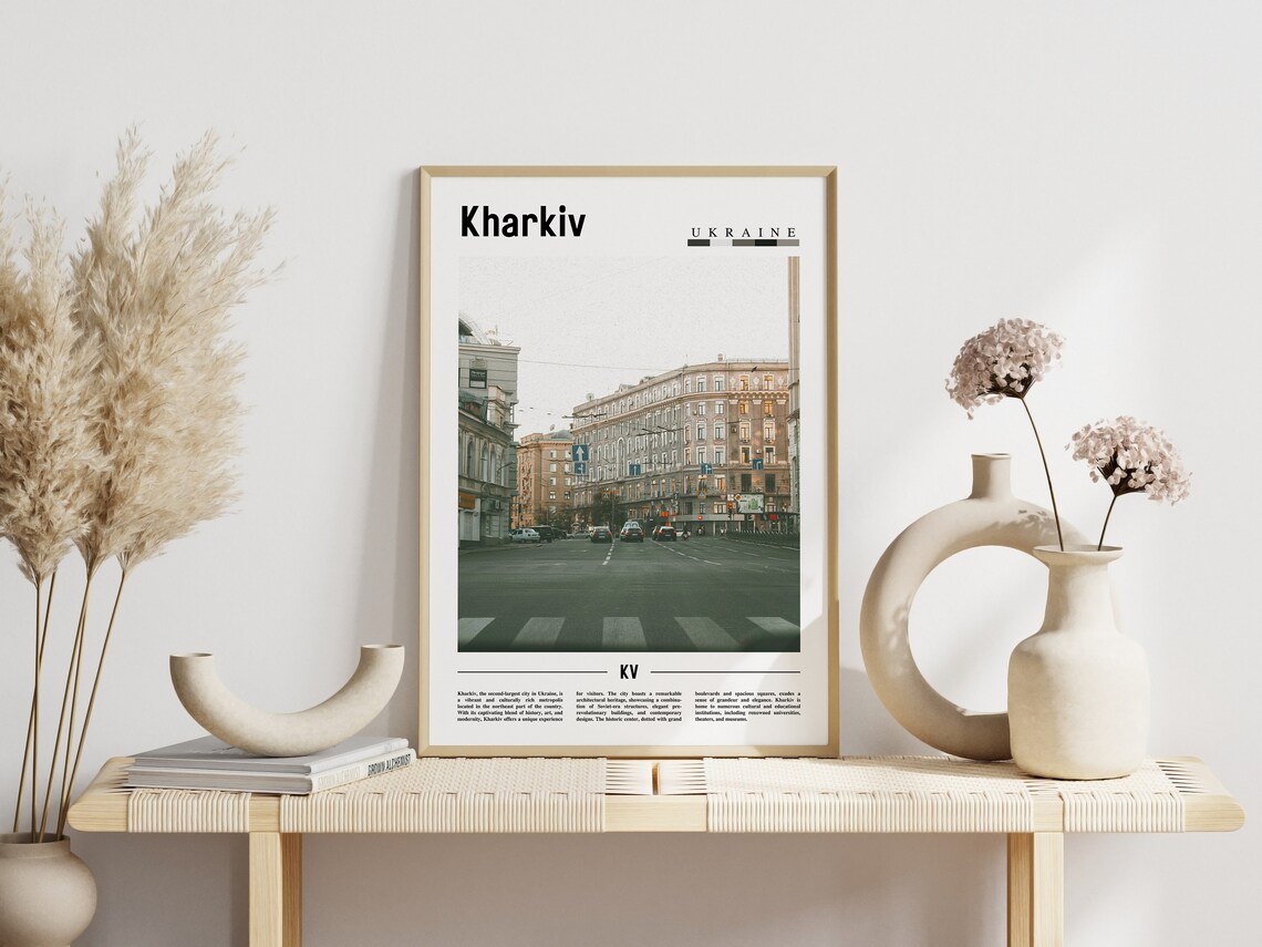 Kharkiv Ukraine Historic Street City Architecture Photo Travel Poster - Image 3
