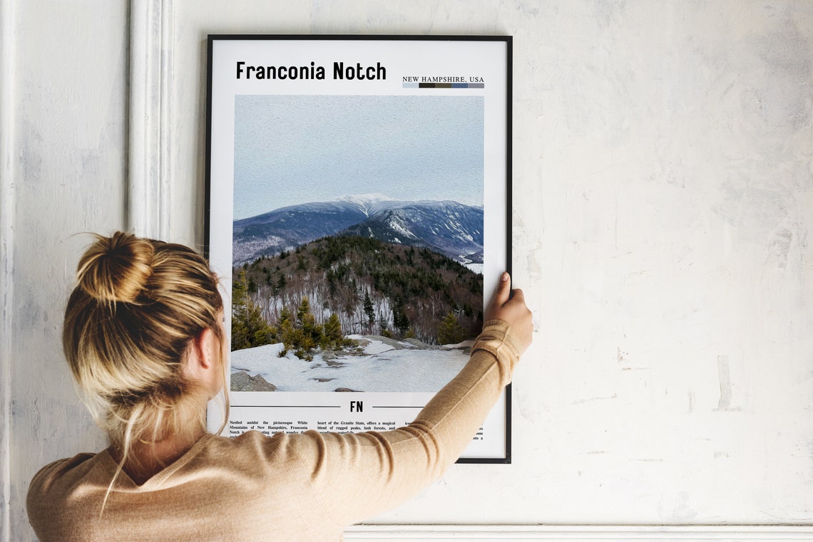 Franconia Notch Poster Franconia Notch Print Franconia Notch Wall Art United States Photo United States Poster United States Print - Image 2
