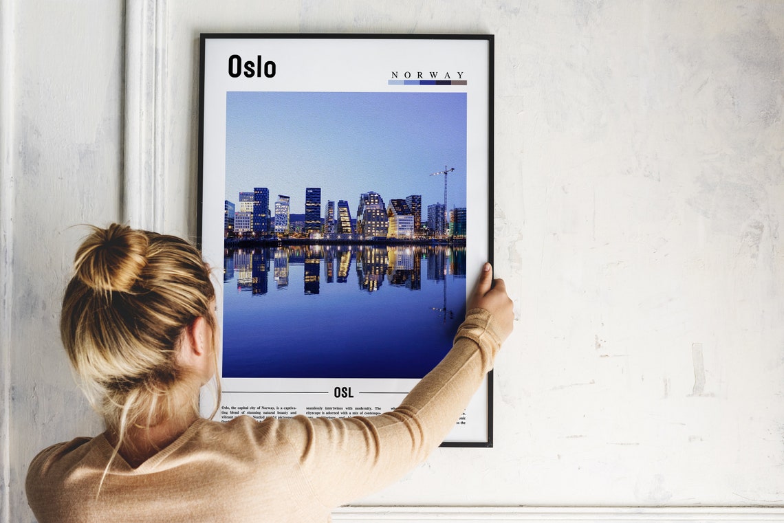 Oslo Poster Oslo Print Oslo Wall Art Europe Photo Europe Poster Europe Print Travel Poster - Image 2